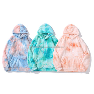 Sweat à capuche zippé en polaire pour homme, poids lourd, hiver, tie-dye, avec poche kangourou, tissu personnalisable, service OEM, vente en gros - Product Image 1
