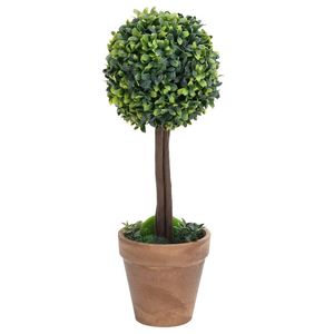2 plantas de boj artificiales verdes en forma de bola con macetas de 13 \ "para decoración al aire libre - Product Image 3