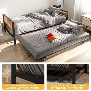เตียงนอนแบบปรับได้โครงเหล็ก ดีไซน์ทันสมัย ขนาด Twin XL ไม่สามารถพับได้ เหมาะสำหรับห้องนอน ห้องรับแขก ผลิตโดย Binh Duong HUY GIA - Product Image 6