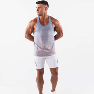 <b>Men's</b> Casual Knitted 100% Polyester O-Neck Solid Printed Tank Tops Stringer Vests-Plus Size Gym Running <b>Singlet</b> Breathable - Product Image 3