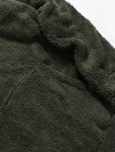 Sweat à capuche pour homme en tissu polaire de haute qualité, effet délavé à l'acide et effet soleil, coupe oversize, pour l'automne - Product Image 5