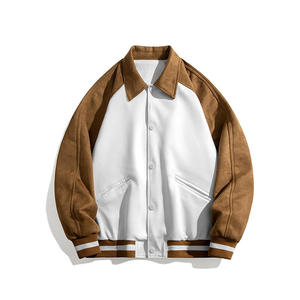 Blouson universitaire personnalisé vierge avec écussons en chenille, coupe oversize, style baseball universitaire, pour homme, streetwear, vêtement d'extérieur, mode - Product Image 2