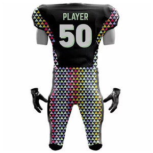Uniforme de Fútbol Americano para Jóvenes, Venta al Por Mayor, Manga Corta, Transpirable, Tallas Grandes, Ropa de Práctica - Product Image 3