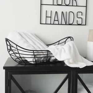 Panier de rangement en métal thermolaqué, bac organisateur en fil métallique durable pour étagère de cuisine - Product Image 1