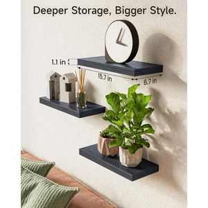 Mensole in Legno Rustico da Parete per Bagno, Camera da Letto, Soggiorno e Cucina, per Stoccaggio e Decorazione - Product Image 3