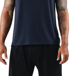 Camiseta sin mangas para hombre, ajuste holgado, para gimnasio, entrenamiento, chaleco ligero, ropa deportiva atlética, azul marino oscuro - Product Image 6