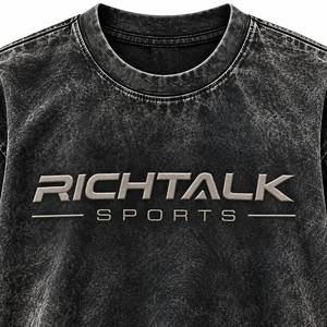 เสื้อยืดโอเวอร์ไซส์ผู้ชาย ผ้าฝ้าย พิมพ์ลายดิจิทัล สไตล์วินเทจ ลุคสบายๆ แขนสั้น คอกลม ผ้าเจอร์ซีย์ พิมพ์โลโก้ด้านหน้า ปรับแต่งได้ - Product Image 4