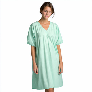 Bata de paciente para médicos y enfermeras de hospital, tejida 100% algodón, transpirable, cómoda, de alta calidad, color personalizado - Product Image 1