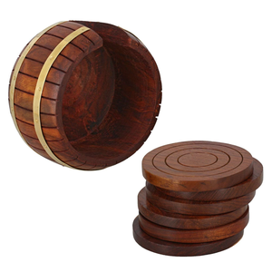 Manufacture High Quality Wood Coaster Custom Logo Options Coaster Rustic Crafts Modern Wood Coaster - Product Image 6