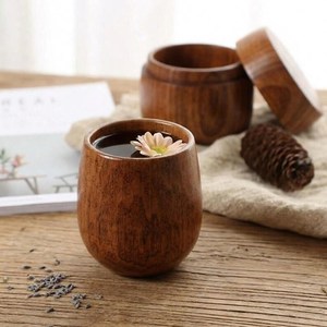 Premium Wooden Mug Eco-Friendly <b>Reusable</b> <b>Cup</b> Traditional Handcrafted Wooden Tea <b>Cup</b> - Product Image 3