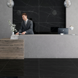Carreaux de céramique en porcelaine aspect bois noir Athena 20 mm 600x1200 mm, finition mate, pour sols et murs, salles de bain, extérieurs, hôtels, villas - Product Image 1