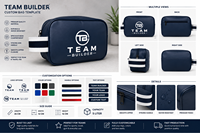 Sacs de toilette personnalisés avec logo pour team building – Rangement durable en polyester pour salle de bain et équipement de hockey avec nom brodé
