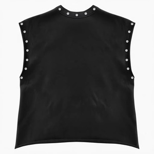 Débardeur personnalisé avec impression DTG en strass, 100% coton jersey, style vintage, sans manches, unisexe, coupe confortable, vente en gros OEM - Product Image 6
