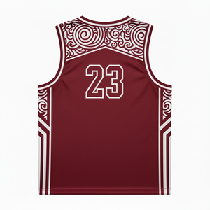 Custom Basketball Uniform Set Red Tribal Design Jersey & Shorts Quick Dry Sports Kit Team Wear Red Athletic Uniform - Product Image 5