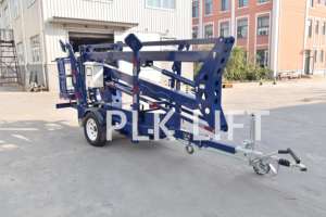 Plateforme de travail en hauteur, nacelle élévatrice à flèche remorquable industrielle, charge de 200 kg, 360° °   Plateforme élévatrice rotative avec CE - Product Image 2