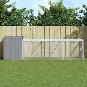 Jaula Grande y Resistente para Pollos, Fabricada en Acero Galvanizado Color Gris Claro - Product Image 1