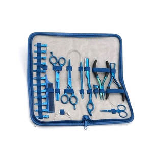 ZARNAB SURGICAL ZS-HETK-182 Kit d'outils professionnels durables en acier inoxydable doré pour extensions capillaires – Pince, aiguille à crochet, pinces - Product Image 5
