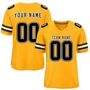 2k26 Nouveau style de maillot de football américain personnalisé pour hommes, col en V, manches courtes, uniforme d'équipe, chemise de sport performante - Product Image 3