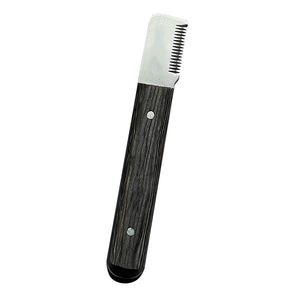 High Quality Striping Groomer Tool Wooden Handle Pet <b>Dog</b> Grooming Stripping Knife - Product Image 1