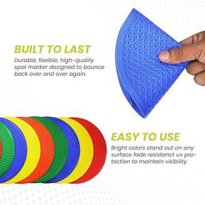 Marqueurs en caoutchouc à points / Marqueurs à disque plat / Marqueurs d'agilité sportifs antidérapants / Cônes plats en caoutchouc / Marqueurs de pointage pour l'entraînement - Product Image 4