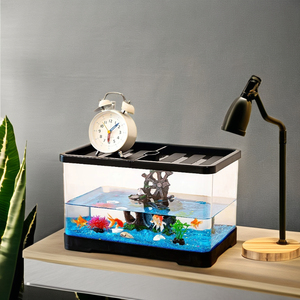 Tanque de peces de acuario transparente de 5L con tapa para Oscar Discus Guppy Tetra y Molly Species Embalaje personalizado para uso en escritorio - Product Image 5