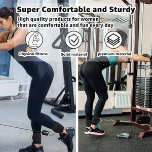 Sangles de cheville professionnelles pour machine à câble, équipement d'entraînement des fessiers et des jambes avec coutures renforcées et anneaux en acier - Product Image 5