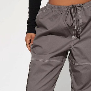 Custom Logo Winter Women Cargo Jogger Pants Plus Size High Waisted Regular Fit Eco-Friendly Breathable Streetwear Sweatpants - Product Image 5