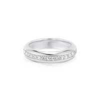 Bague de mariage unisexe en or 14K 18K, entièrement pavée de diamants de laboratoire taille eternity, micro-pavé, empilable, 0,75 ct, clarté VS+, plaqué rhodium