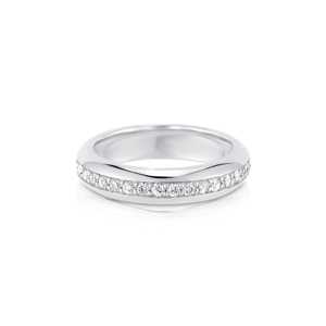 14K 18K <b>Solid</b> Gold Full Eternity Round Cut Lab Grown Diamond Band Micro Pave Stacking Wedding Ring For Women's Wholesale - Product Image 6