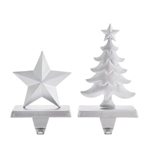 Soporte de metal plateado para calcetines navideños, colgador de calcetines con diamantes de imitación para árbol de Navidad, decoración para chimenea, resistente, para las fiestas - Product Image 2