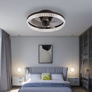 Ventilateur de plafond moderne 50 cm DC avec lumière et télécommande, LED dimmable, minuterie réversible pour salon - Product Image 2