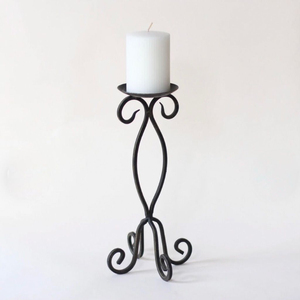 Candelabro de Metal de Hierro para Velas Cónicas, Decoración de Mesa para el Hogar y Bodas, Recubrimiento Negro - Product Image 1