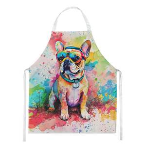 French Bulldog Hippie Dawg Unisex Large Multicolor <b>Kitchen</b> <b>Apron</b> for Cooking Baking Crafts Gardening-Adult Men and <b>Women</b> - Product Image 1