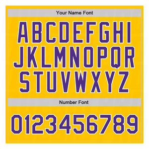 Custom Gold Purple White Authentic Throwback <b>Basketball</b> <b>Jersey</b> Premium Quality <b>Retro</b> Vintage <b>Basketball</b> Uniform Breathable - Product Image 4