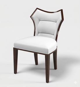 Chaise de salle à manger rembourrée moderne avec assise en similicuir et pieds en bois, design contemporain pour l'ameublement de la maison - Product Image 1