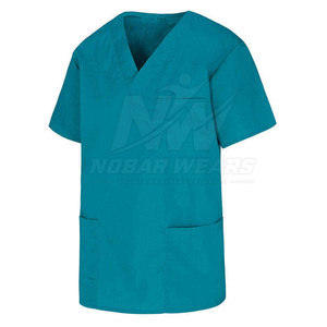 Durable Men <b>Scrub</b> <b>Top</b> Lightweight Hospital Medical Work Shirt for Healthcare Clinic Staff with Personalized Branding Options - Product Image 4