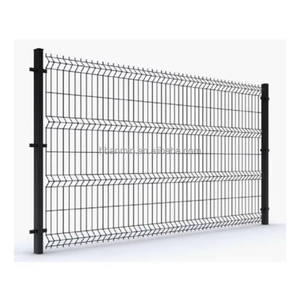 An ninh hàng rào kim loại vườn hàng rào Bảng điều chỉnh thép ngoài trời 3D cong hàn dây lưới hàng rào - Product Image 1