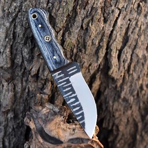 Couteau à lame fixe forgé à la main, manche en bois Pakka noir, couteau de chasse, de bushcraft, de camping, EDC, couteau utilitaire d'extérieur - Product Image 5