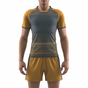 Uniforme de Rugby Sublimado de Manga Corta de Secado Rápido Personalizado OEM al por Mayor - Product Image 2