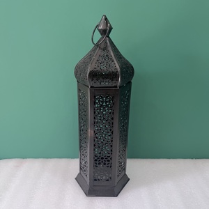 Artisan Design Moroccan Style Black Iron Handmade <b>Lantern</b> <b>Candle</b> <b>Holder</b> for All Occasions Home Decor - Product Image 1