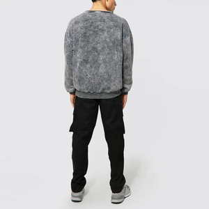 Sudaderas de Diseño Único para Hombre, Lavado Ácido, 100% Algodón, Cuello Redondo, Invierno, Casual, Alta Calidad, Proveedor Directo de Fábrica, Corte Regular - Product Image 3