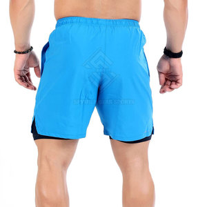 Design Your Own Logo Men Double <b>Layer</b> Shorts Solid Casual Quick Dry Breathable Eco-Friendly High Quality Best Selling - Product Image 4