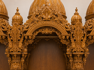 Templo Tradicional de Madera Sagwan Guru Ji para el Hogar, Templo de Madera de Teca Marrón para el Hogar, Templo Sagwan Indio a Precio de Mayoreo - Product Image 3