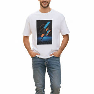 เสื้อยืดทรงบ็อกซ์ผู้ชายคุณภาพสูง บริการ OEM ออกแบบเองได้ เสื้อยืดทรงบ็อกซ์ผู้ชายผ้าฝ้าย ราคาดีที่สุด - Product Image 4