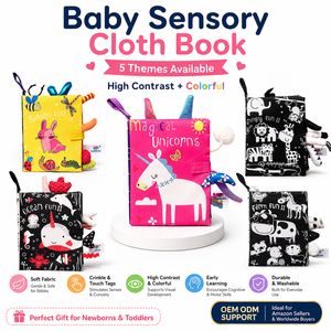 <span class=keywords><strong>Libro</strong></span> Sensorial de <span class=keywords><strong>Tela</strong></span> para Bebés, <span class=keywords><strong>Libro</strong></span> Silencioso de <span class=keywords><strong>Tela</strong></span> Suave con Sonidos, Juguete de Aprendizaje Temprano para Bebés - Product Image 1