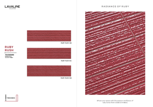 Carrelage mural en céramique brillant 75x300mm Ruby Rush, collection Lavaline, Radiance of Ruby, à nervures linéaires, aléatoire - Product Image 2