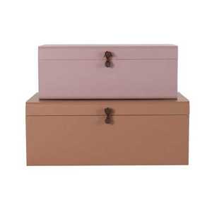 Caja de Almacenamiento Metálica para Ropa y Joyas, Caja Resistente y Ligera para Uso Doméstico con Cerradura en Acabado Rosa - Product Image 3