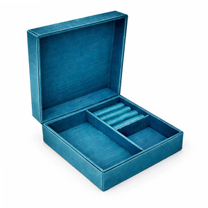 Caja de Joyería de Seda Tailandesa Personalizada |   Empaque de Joyería Acolchado de Lujo con Logotipo - Product Image 1