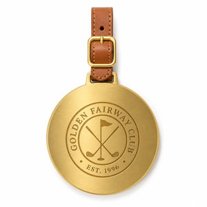 Étiquette de sac de golf en métal, médaillon |   Plaque en alliage de zinc gravée sur mesure |   Badge personnalisé pour membre de club de golf |   Étiquette pour sac de golf - Product Image 3
