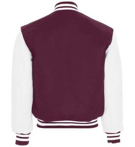 Wholesale Custom Latest Designs Long Sleeve Baseball Hooded Varsity Jacket Unisex Patchwork 100% Wool Winter <b>Plain</b> Blank - Product Image 5